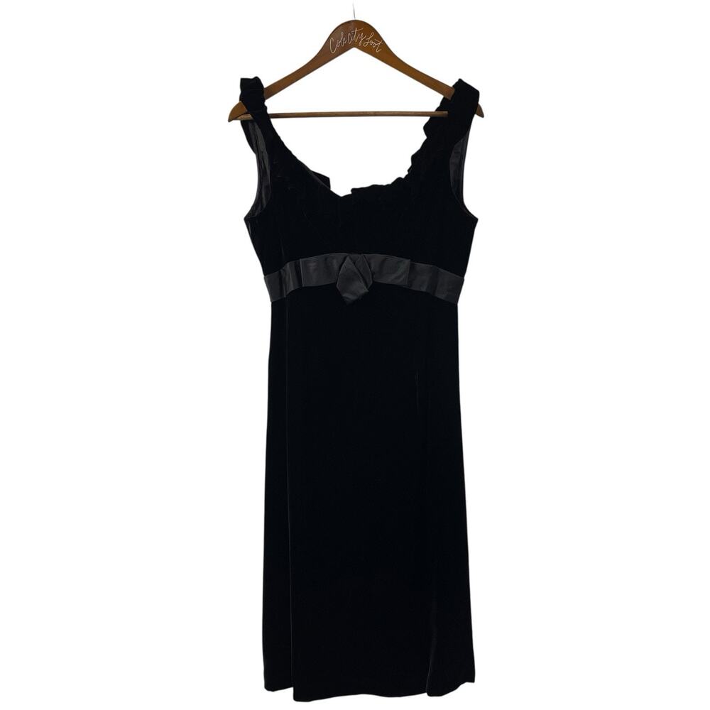 Kip Carpenter Black Velvet Dress Saks Fifth Avenue Vintage Little Black Dress
